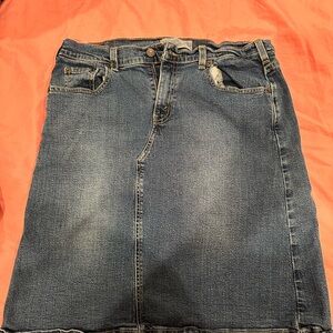 Levi's Strauss Signature Blue Denim Skirt with Coral Lining